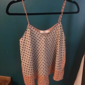 Peach and cream patterned camisole